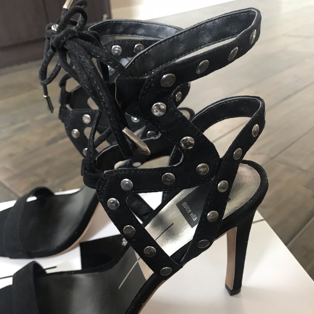 Studded lace up high heel - Picture 3 of 4